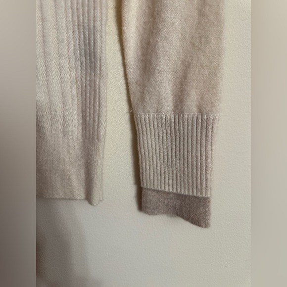 NAADAM Women's Ribbed Off White Cream Turtleneck Pullover Cashmere XS $475 - Picture 4 of 6